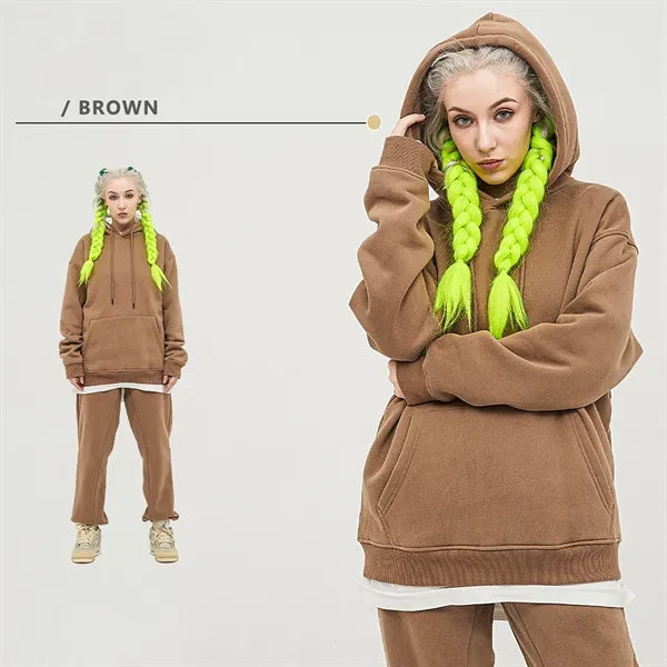 12oz Fleece Lined Plain Hoodie Sweater