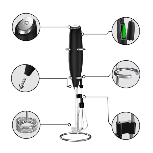 Portable Electric Milk Frother Whisk