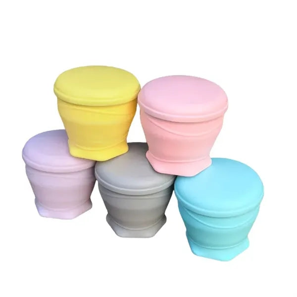 6oz Collapsible Silicone Travel Cup with Lanyard