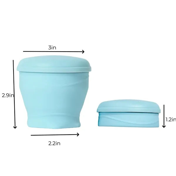 6oz Collapsible Silicone Travel Cup with Lanyard