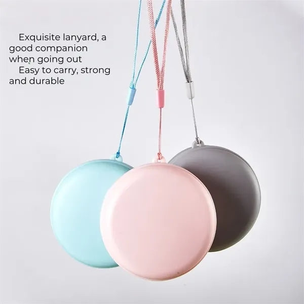 6oz Collapsible Silicone Travel Cup with Lanyard
