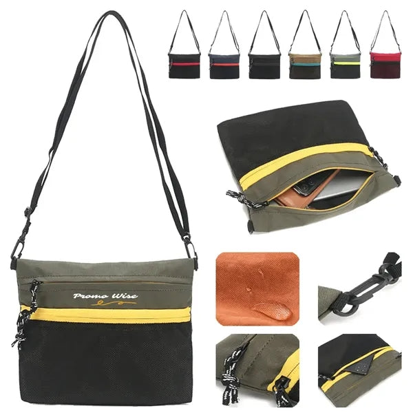 Lightweight Waterproof Spacious Splicing Colors Shoulder Bag