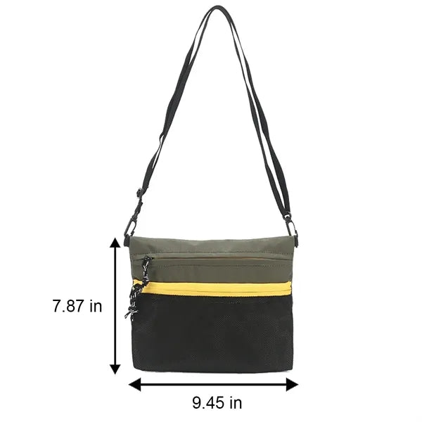 Lightweight Waterproof Spacious Splicing Colors Shoulder Bag