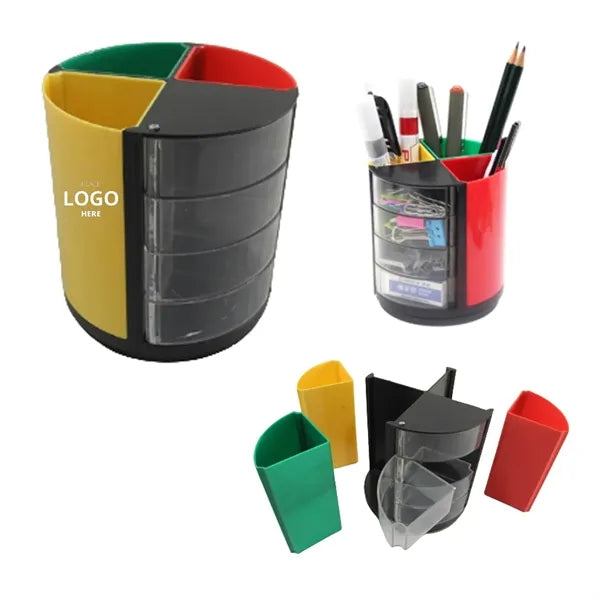 4 Compartment Cylindrical Stationary Holder