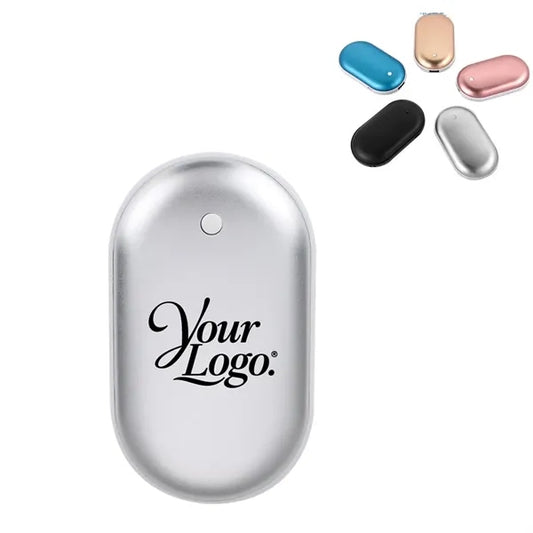 Pebble Shaped Electric Hand Warmer Power Bank