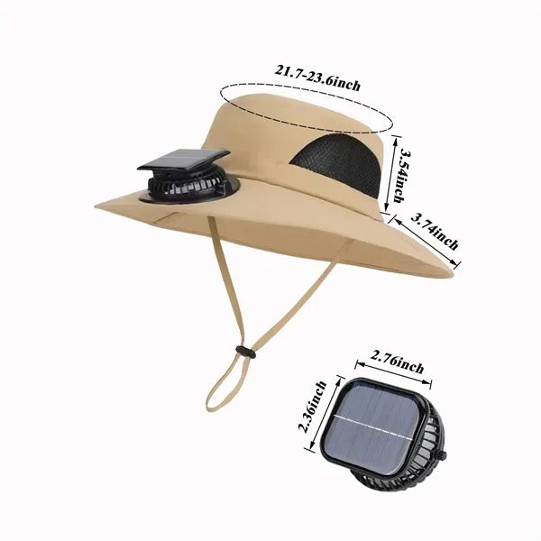 Solar Fan Fishing Hat