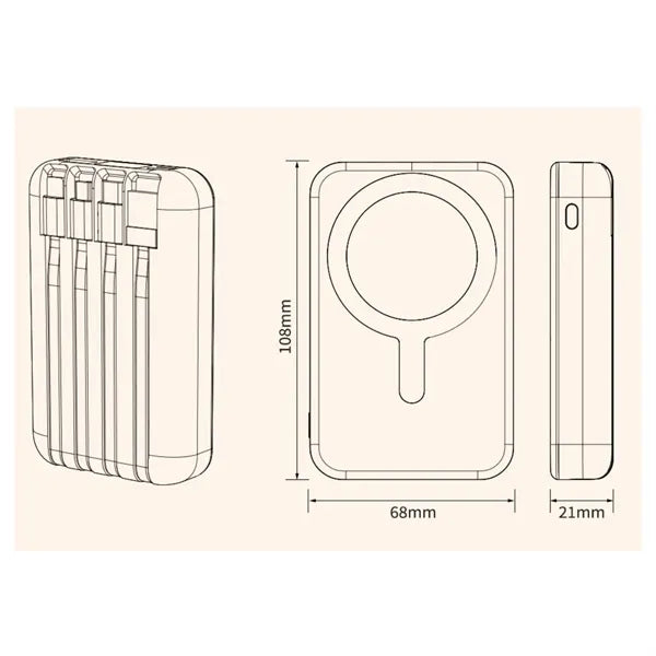 10000mAh Wireless Magnetic Power Bank