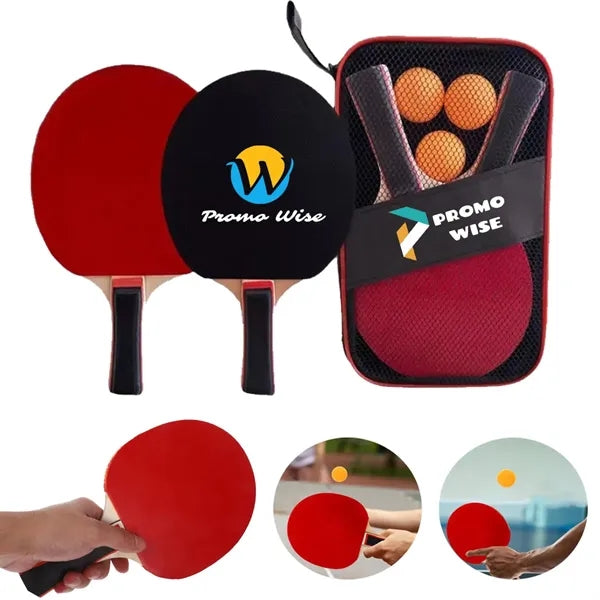 Portable Lightweight Paddles Ergonomic Grip Table Tennis Set