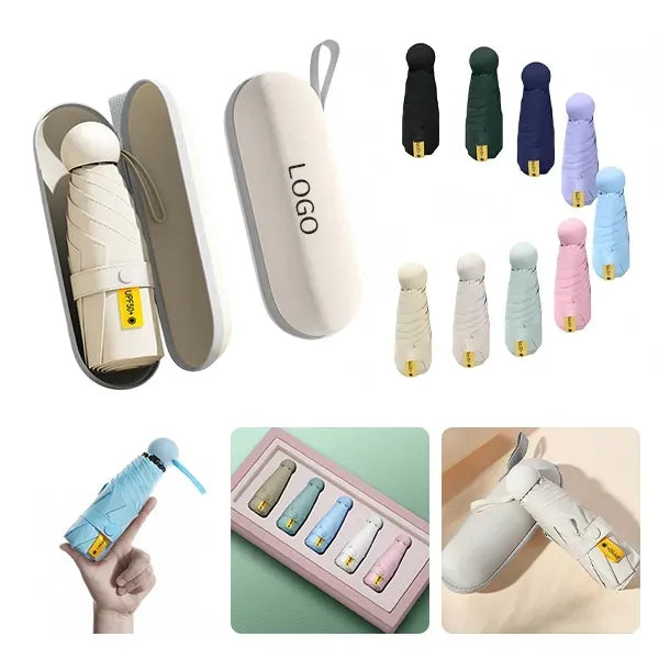 UV Protection Compact Folding Umbrella with Case