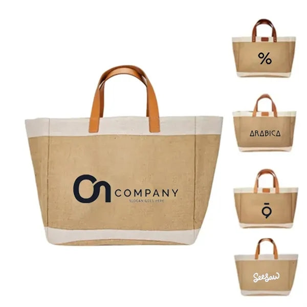 Large Fashion Jute Tote Bag