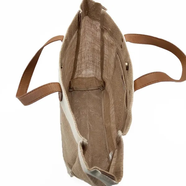 Large Fashion Jute Tote Bag