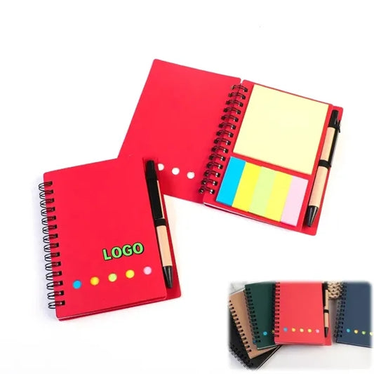 Portable Writing Notepad with Sticky Notes and Pen