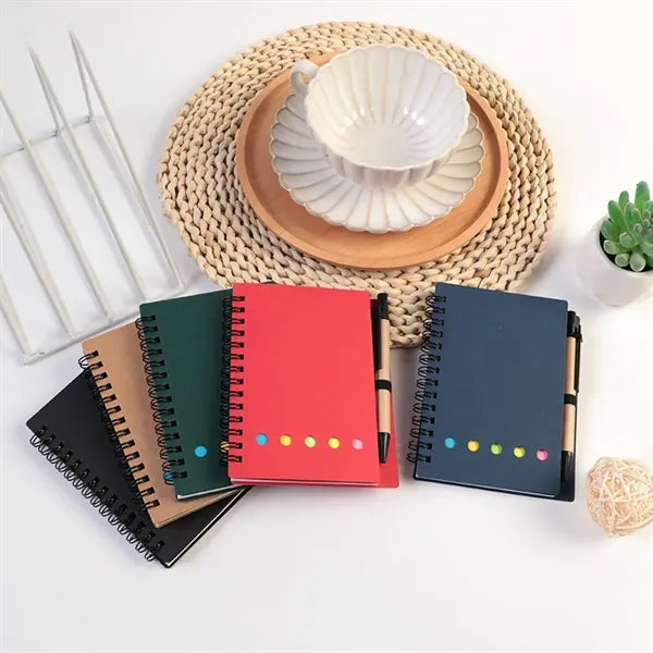 Portable Writing Notepad with Sticky Notes and Pen