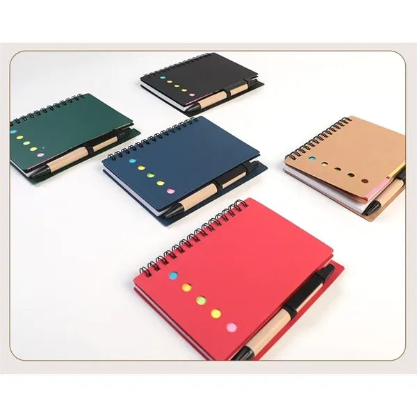 Portable Writing Notepad with Sticky Notes and Pen