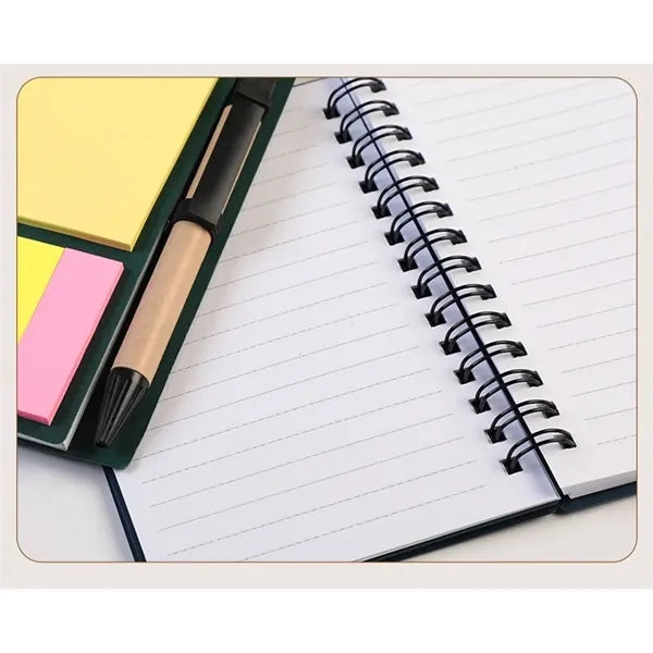 Portable Writing Notepad with Sticky Notes and Pen