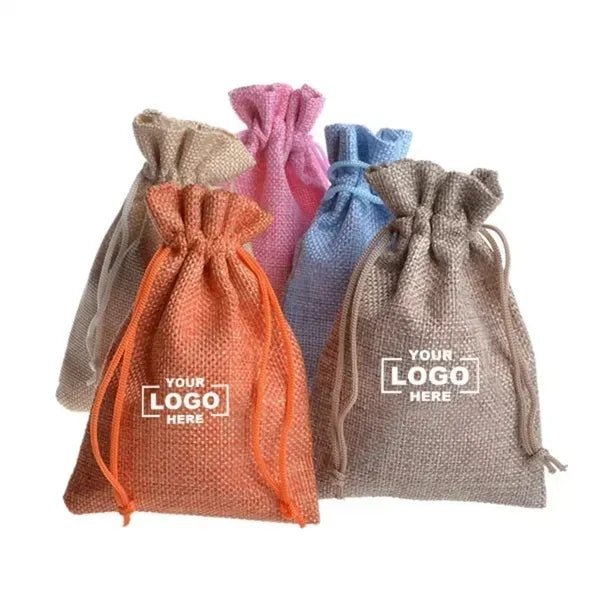Small Burlap Bag With Drawstring Gift Pouches