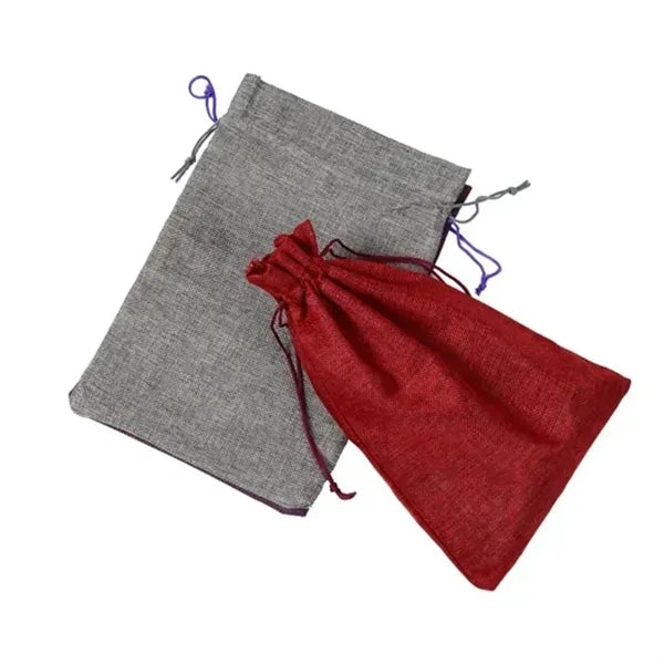 Small Burlap Bag With Drawstring Gift Pouches