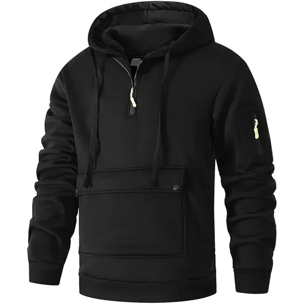 Quater Zip Up Pullover Sweatshirt Tactical Hoodies For Men