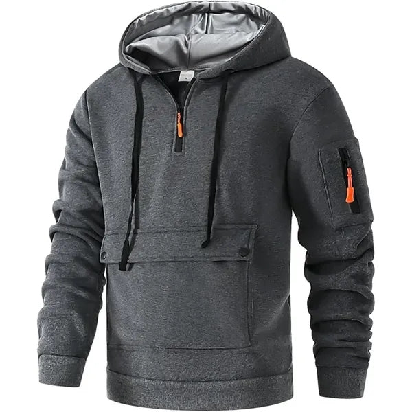 Quater Zip Up Pullover Sweatshirt Tactical Hoodies For Men