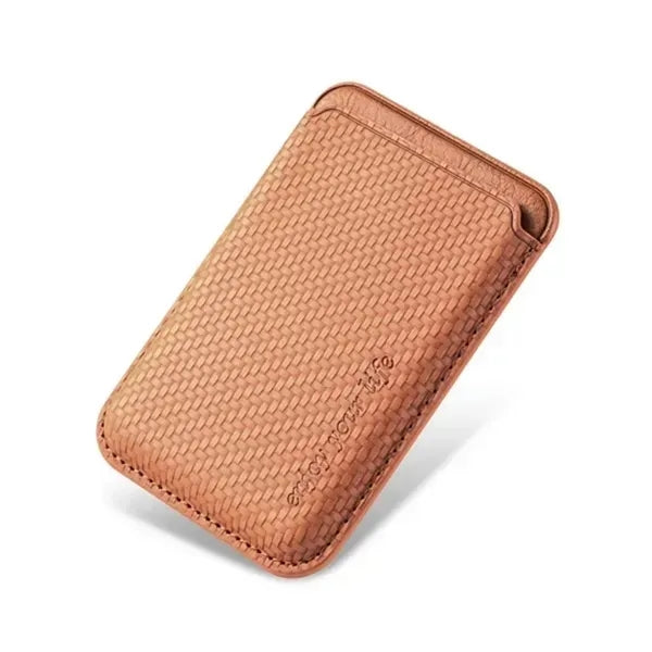 Fiber Pattern Magnetic Card Holder Phone Wallet Magsafe