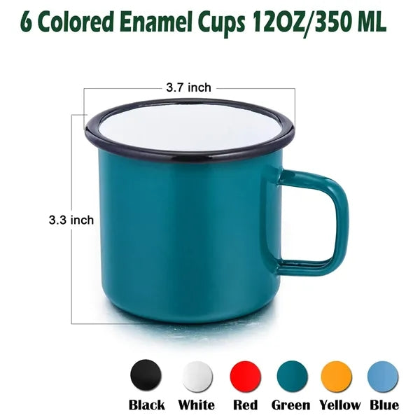 12 Oz Enamel Camping Coffee Mug