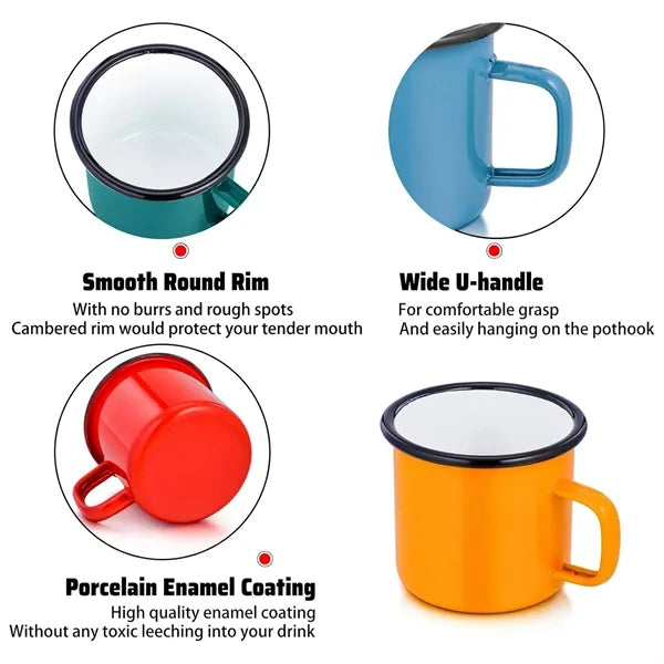 12 Oz Enamel Camping Coffee Mug