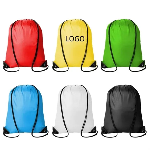 Logo Recycled Nylon Draw String Backpack