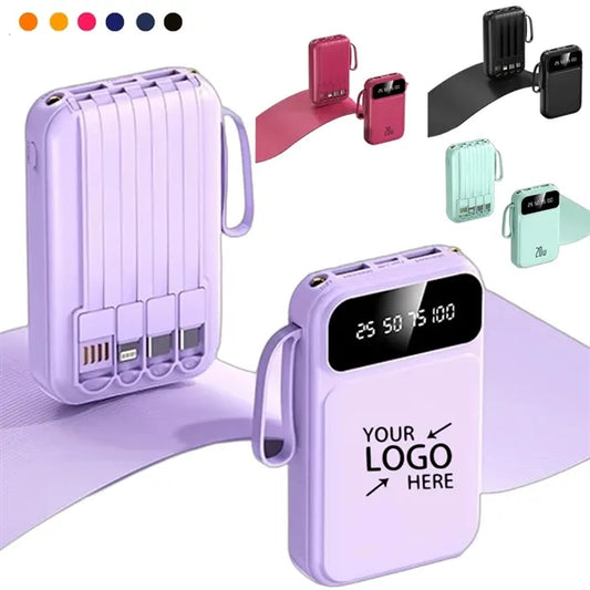 10,000mAh Power Bank with LCD Display and Flashlight