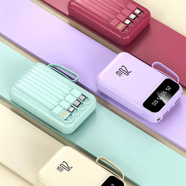 10,000mAh Power Bank with LCD Display and Flashlight