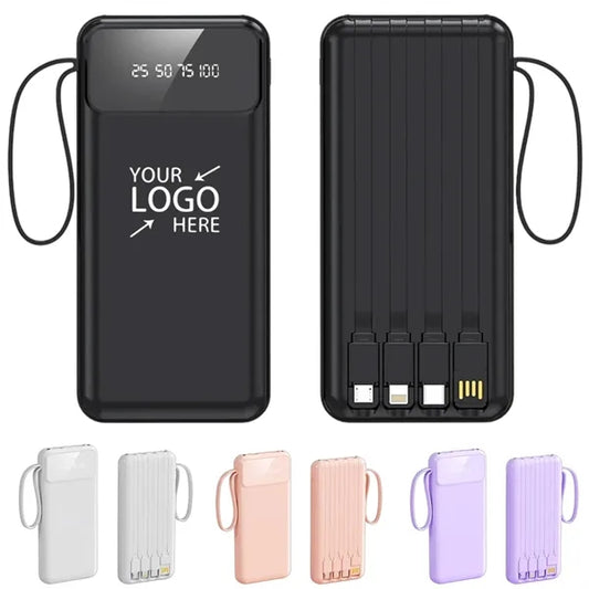 10000mAh Power Bank with LCD Display and Flashlight