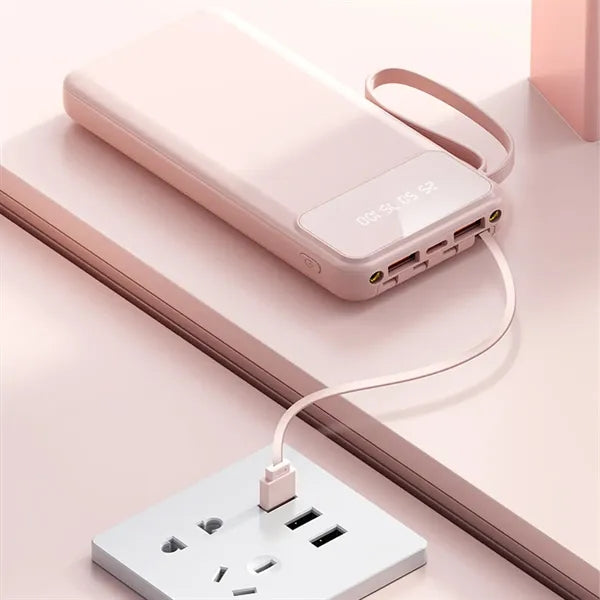 10000mAh Power Bank with LCD Display and Flashlight