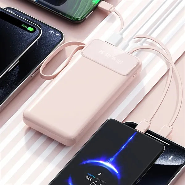 10000mAh Power Bank with LCD Display and Flashlight