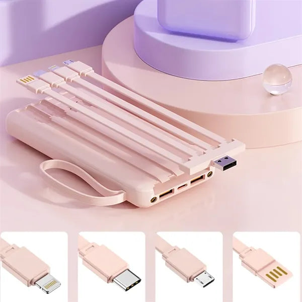 10000mAh Power Bank with LCD Display and Flashlight