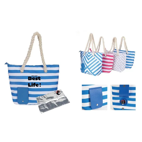 Beach Wine Tote with Hidden Spout