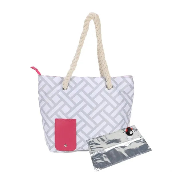 Beach Wine Tote with Hidden Spout