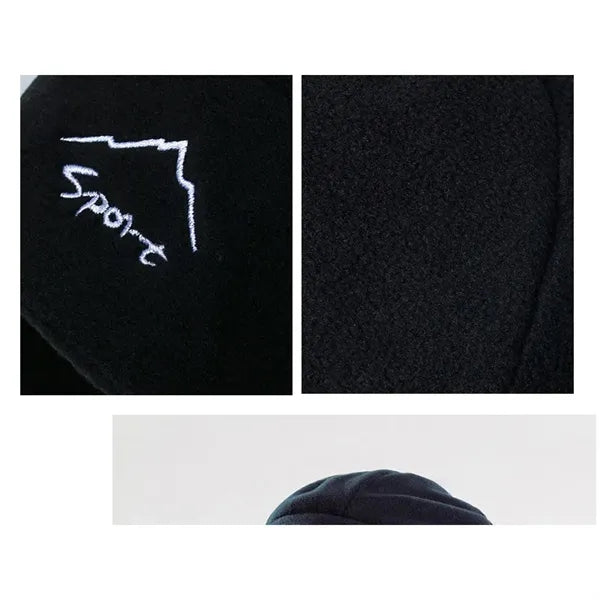 Winter fleece men's and women's warm hat scarf set