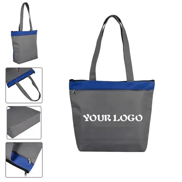 Zippered Grocery Tote Bag