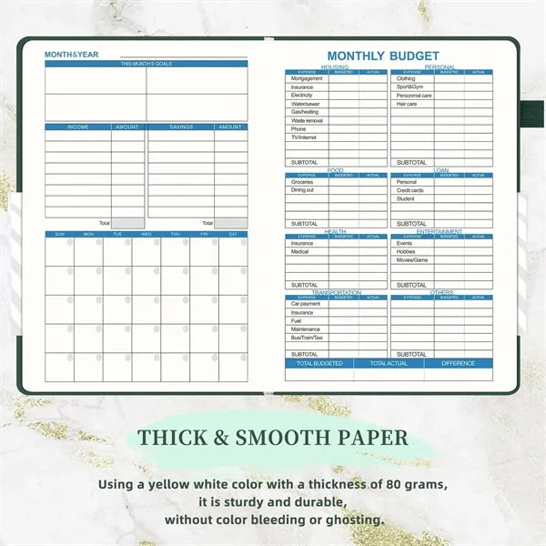 Hardcover Planner Book with Pocket