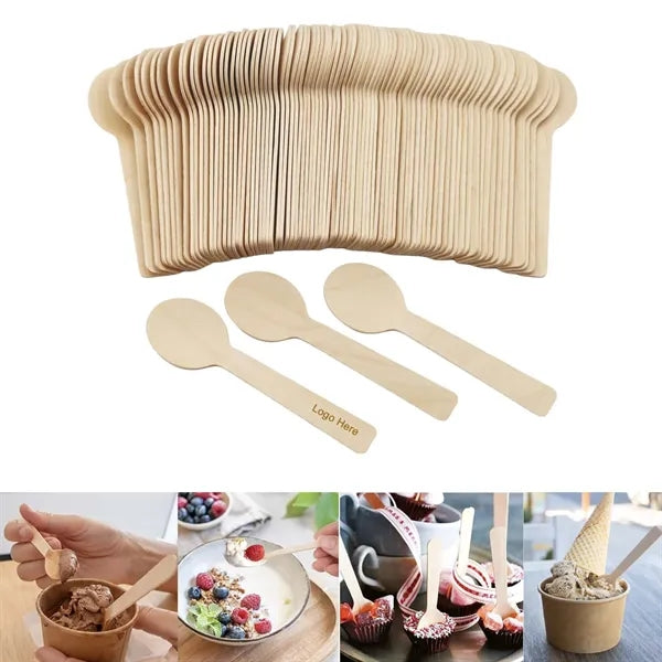 Disposable Mini Wooden Tasting Spoon