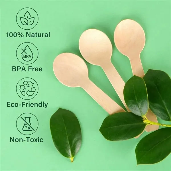 Disposable Mini Wooden Tasting Spoon