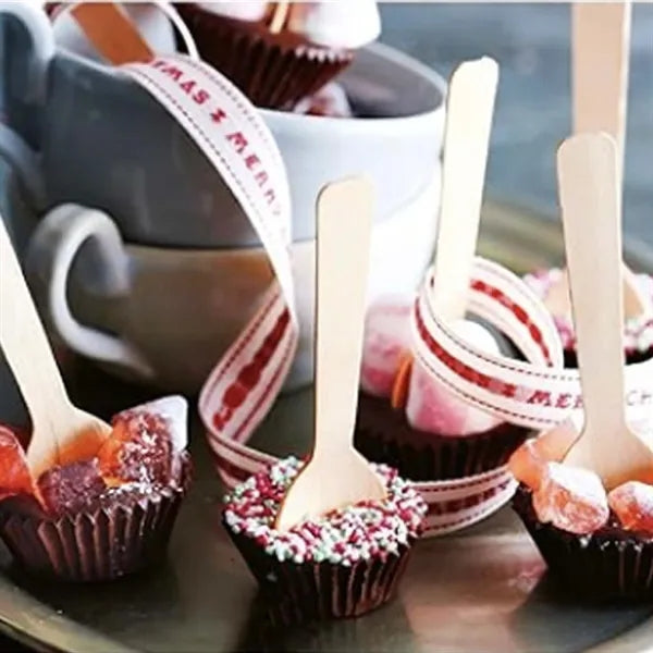 Disposable Mini Wooden Tasting Spoon
