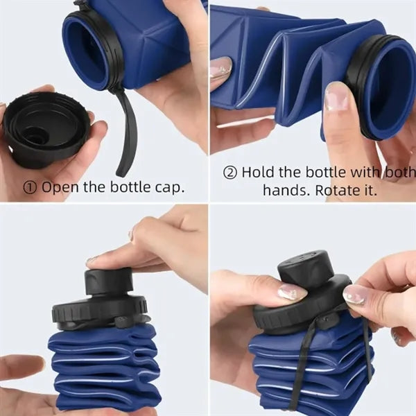 23Oz. Collapsible Silicone Water Bottle
