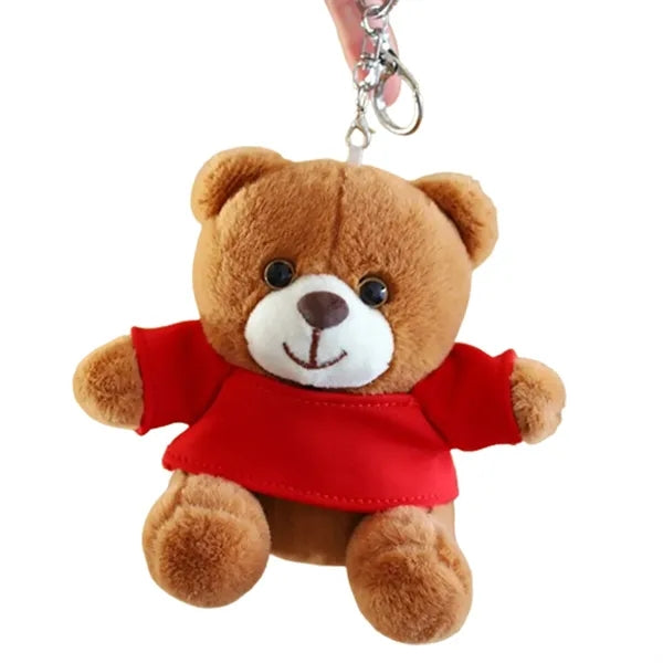 Cute Plush Teddy Bear Keychain With Custom Logo