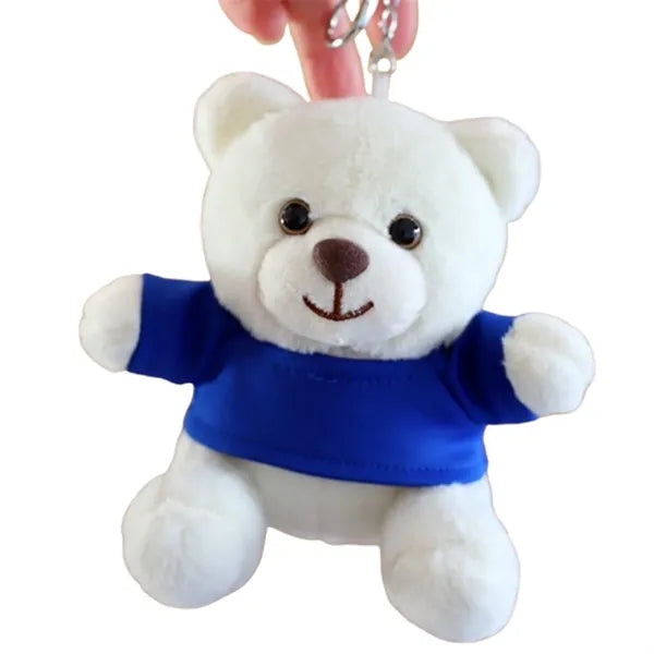 Cute Plush Teddy Bear Keychain With Custom Logo