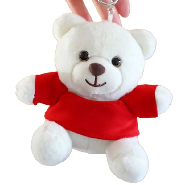 Cute Plush Teddy Bear Keychain With Custom Logo