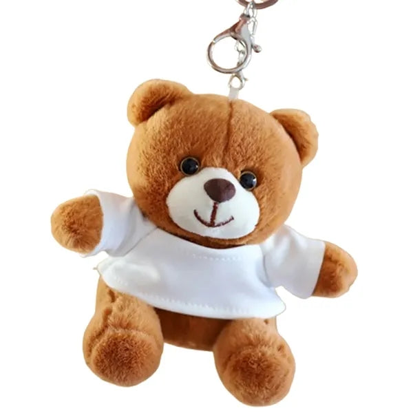 Cute Plush Teddy Bear Keychain With Custom Logo