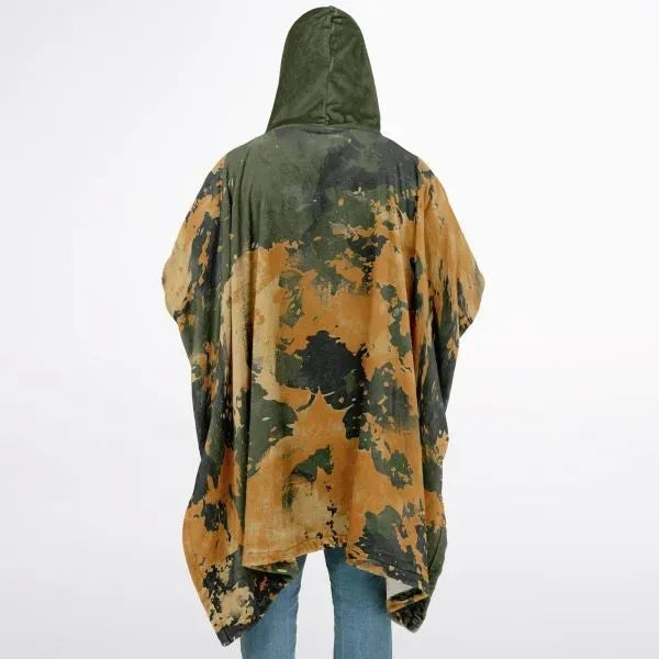 Flannel Blanket Poncho - All Over Print