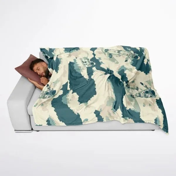 Flannel Blanket Poncho - All Over Print