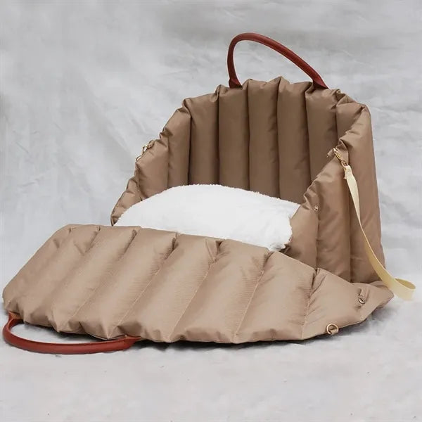 Portable pet bag with detachable cushion, 17.7*13.8*13''