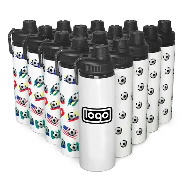 25oz Soccer Color Change Aluminum Water Bottle